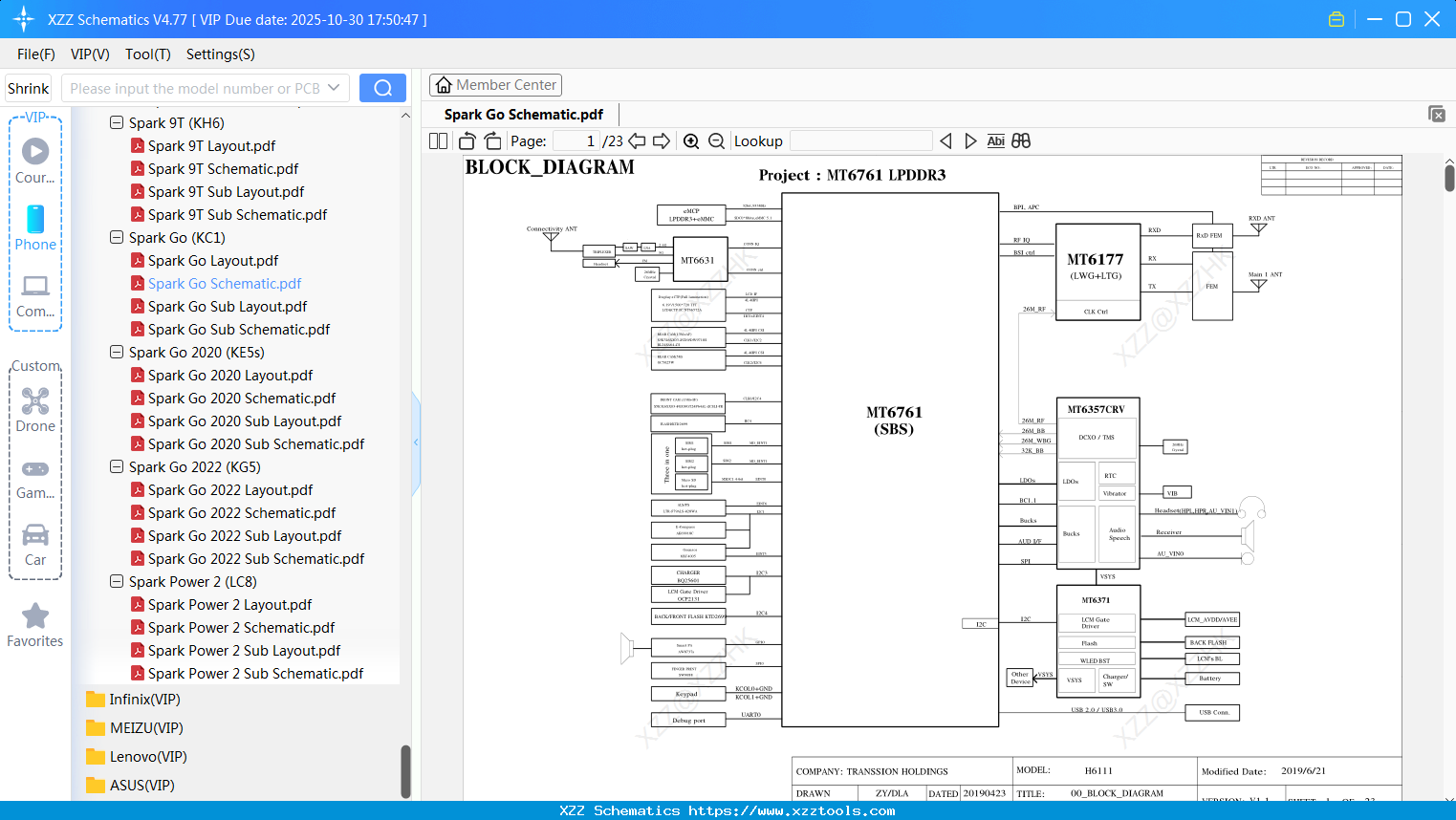 Tecno Spark Go Schematic
